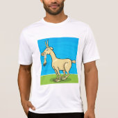 Smiling Goat Cartoon Farm Animal T-shirt (Voorkant)