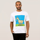Smiling Goat Cartoon Farm Animal T-shirt (Voorkant volledig)