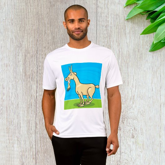 Smiling Goat Cartoon Farm Animal T-shirt