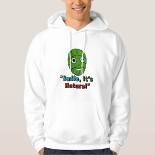 "Smiling Green Mask - Schattigee Cartoon Face Natu Hoodie