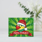 Smiling Guyana Flag Christmas Style Feestdagenkaart (Staand voorkant)