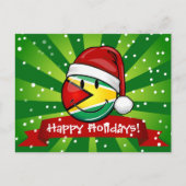 Smiling Guyana Flag Christmas Style Feestdagenkaart (Voorkant)
