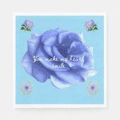 Smiling heart baby blue servet (Voorkant)