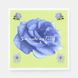 Smiling heart light green servet