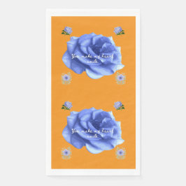 Smiling heart orange servet