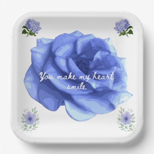 Smiling heart papieren bordje (Voorkant)