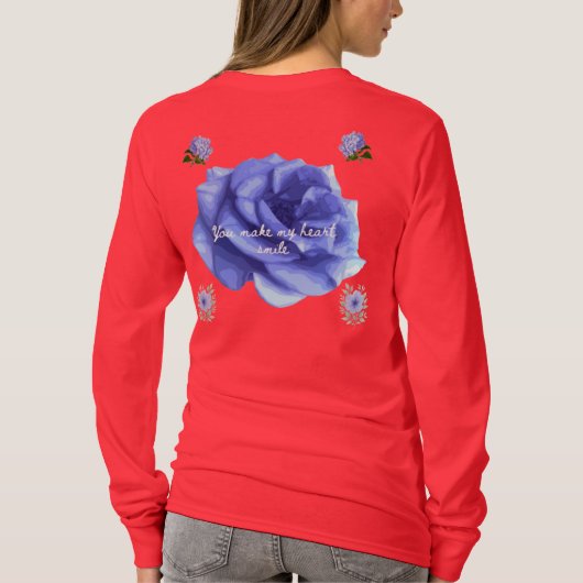 Smiling heart red t-shirt (Achterkant)