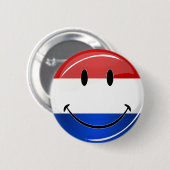 Smiling Holland, Nederlandse vlag Ronde Button 5,7 Cm (Voorkant /achterkant)