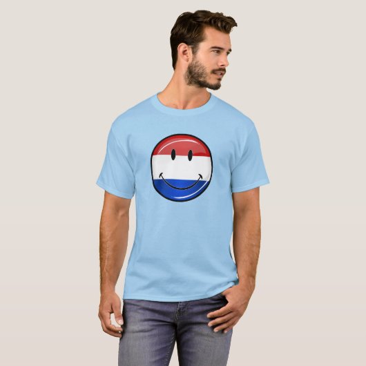 Smiling Holland, Nederlandse vlag T-shirt (Voorkant volledig)