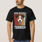 Smiling Jack Russell Terrier Retro T-shirt (Voorkant)