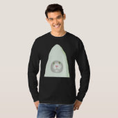 Smiling kitten artwork white cat meme t-shirt (Voorkant volledig)