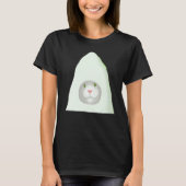 Smiling kitten artwork white cat meme t-shirt (Voorkant)