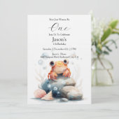 Smiling Little Crab by the Seashore Kaart (Staand voorkant)