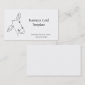 Smiling Logo Donkey Business Card Visitekaartje (Voorkant / Achterkant)