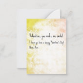 Smiling Okapi School Valentijnsfeestje Notitiekaartje (Achterkant)