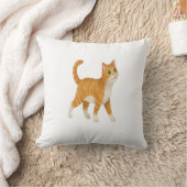 Smiling Orange Cat Decorative Pillow Kussen (Deken)