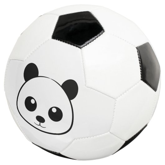 Smiling Panda Face Voetbal – Leuke dierensport (Drie kwart)