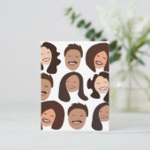 Smiling People Happy Face Briefkaart (Staand voorkant)
