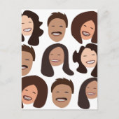 Smiling People Happy Face Briefkaart (Voorkant)