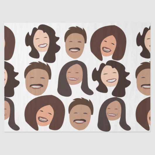 Smiling People Happy Face Tissuepapier (Voorkant)