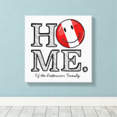 Smiling Peruvian Flag | House Warmer Canvas Afdruk (Insitu (Houten vloer))