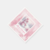 Smiling Pinkmas Winter Scene Christmas Napkins Kid Servet (Hoek)