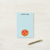 Smiling Pizza Face Illustration Design Post-it® Notes (Op bureau)