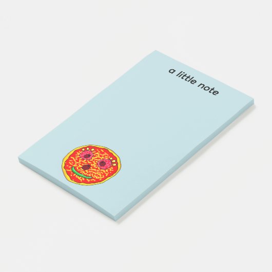 Smiling Pizza Face Illustration Design Post-it® Notes (Schuin)