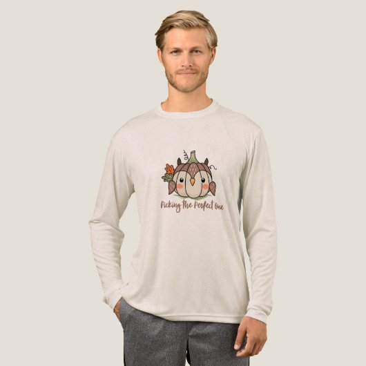 Smiling Pumpkin Sparrow Design Tri-Blend Shirt (Voorkant)