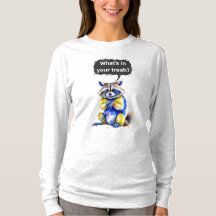 Smiling Raccoon T-shirt - "Wat zit er in je afval?