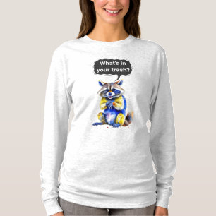 Smiling Raccoon T-shirt - "Wat zit er in je afval?