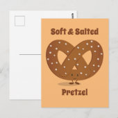 Smiling Salted Pretzel Cartoon Character Food Briefkaart (Voorkant / Achterkant)