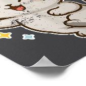 Smiling Santa Cat Holiday Cheer Poster (Hoek)