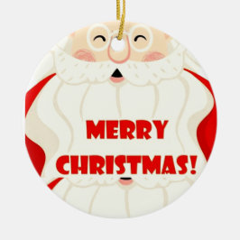 Smiling Santa Claus Hoofd en gezicht Scandinavisch Keramisch Ornament