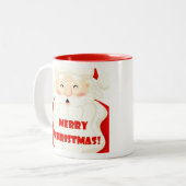 Smiling Santa Claus Vrolijke Kerstkoffie Mok (Voorkant links)