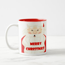 Smiling Santa Claus Vrolijke Kerstkoffie Mok
