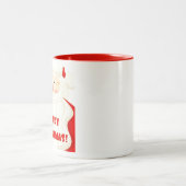 Smiling Santa Claus Vrolijke Kerstkoffie Mok (Center)