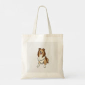 Smiling sheltie tote bag (Achterkant)