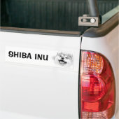 Smiling Shiba Inu dog Bumpersticker (Op Truck)
