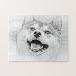 Smiling Shiba Inu dog Legpuzzel