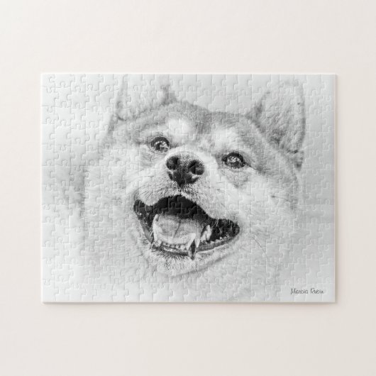 Smiling Shiba Inu dog Legpuzzel (Horizontaal)