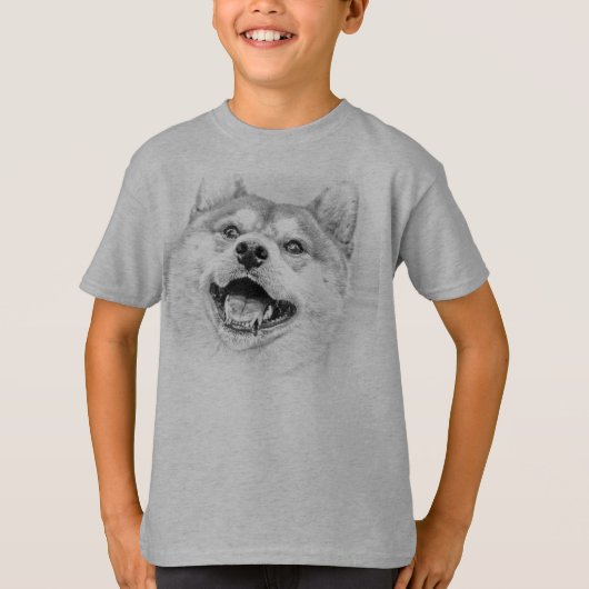 Smiling Shiba Inu dog T-shirt (Voorkant)