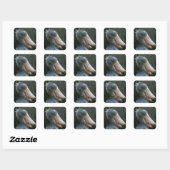 Smiling Shoebill Vierkante Sticker (Vel)