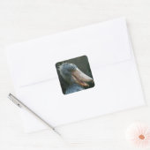 Smiling Shoebill Vierkante Sticker (Envelop)