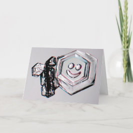 Smiling Snowflake Greeting Card Kaart