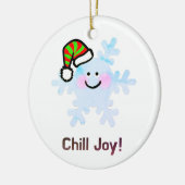 Smiling Snowflake Holiday Cheer Keramisch Ornament (Links)
