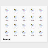 Smiling Snowflake Holiday Cheer Ronde Sticker (Vel)