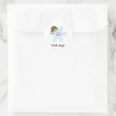 Smiling Snowflake Holiday Cheer Ronde Sticker (Tas)