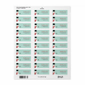 Smiling Snowman vakantie adres label (Full Sheet)