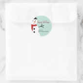 Smiling Snowman Vakantie Favor Stickers (Tas)
